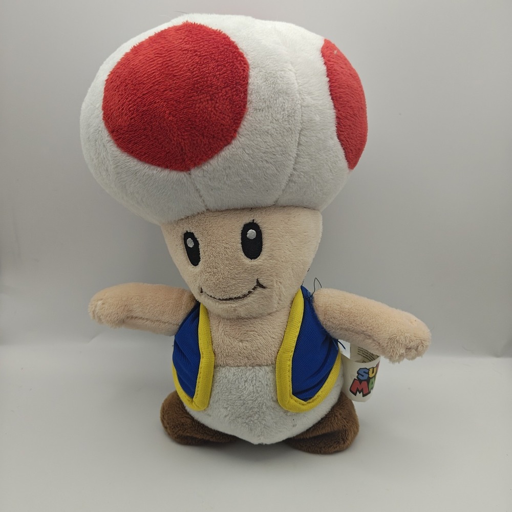 Super Mario Plush Toad Mushroom Stuffed Toy Nintendo 10" by Good Stuff D22